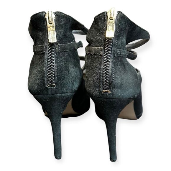BCBG GENERATION Women’s Black Cutout Suede Pointed Toe High Heel Pumps Size 9.5 - Picture 6 of 6